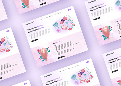 menstrual cup landing page design hero section landing page menstrual cup landing page menstrual cup ui ux menstrual ui ux ui ui ux designer web designer web page