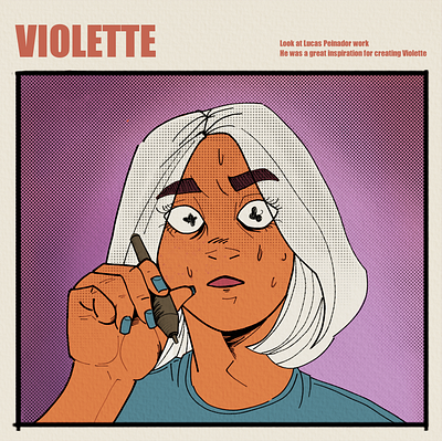 Violette comics illustration krita lucas peinador