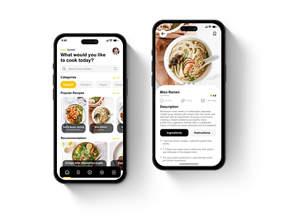 Recipe App (Concept) app branding design minimal ui