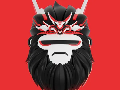 True Monkey King 3d animal character design illustration minimal monkey wukong