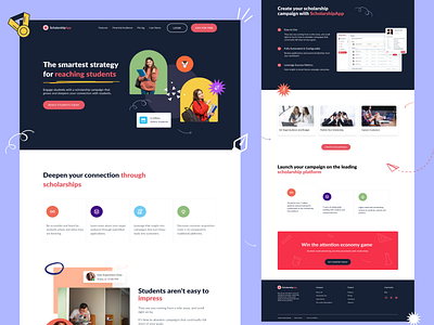 Scholarship Online Learning Platform branding clean design graphic design minimal ui ux website