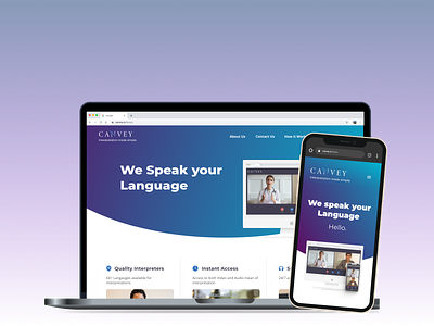 Landing Page branding interpretation platform landing page language interpreter language services marketing mobile first design product features progressive web app responsive design uiux design web accessibility web design web development