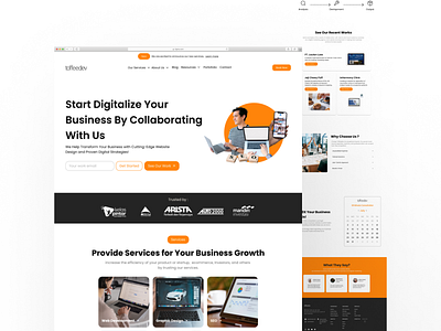 Digital Marketing Agency Landing Page Inspiration advertising agency book services branding client page company profile consultant digital digital marketing agency landing page marketing mockup orange seo social media ui uiux web webdev website