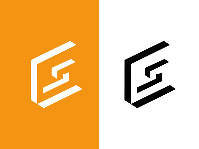 Letter G g logo monogram negative space