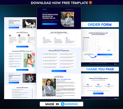 Download Now 3-Step Landing Page Template Absolutely FREE😍 clickfunnels free funnel funnel design funneldesign funnels landing page landing page design landingpagedesign landingpages landinpage systeme.io webdesign webpage webpages website