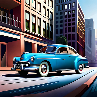 Classic Car 1 3d art color design digital illustration painting