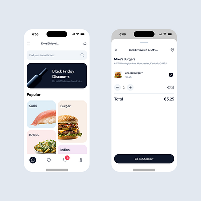 🍔 Food App Concept ui ui design ux ux design