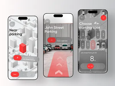 ParkEase - Car Parking App booking car car app driving gps location location tracker parking rent route tracker tracking ui uiux ux vehicle