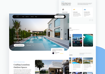 Metamorphic Design - Luxury Landscaping & Pools branding figma ui ux web design