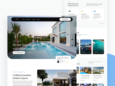 Metamorphic Design - Luxury Landscaping & Pools branding figma ui ux web design