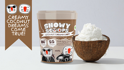 Snowy Scoops™ Ice Cream animation branding design graphic design illustration logo social media ui ux vector