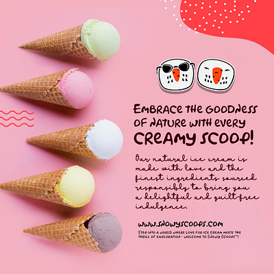 Snowy Scoops™ Ice Cream animation branding design graphic design illustration logo social media ui ux vector