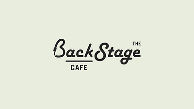 The BackStage Cafe branding design graphic design logo typography