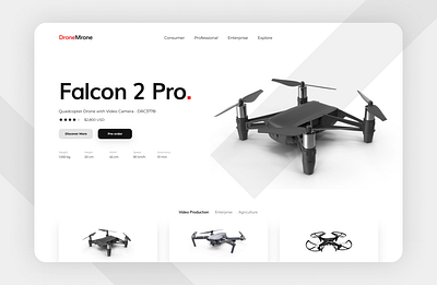 Drone Website Concept drone ui web website