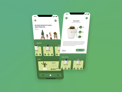 Cactus Shop - Mobile App Design🌵 app design ui ux