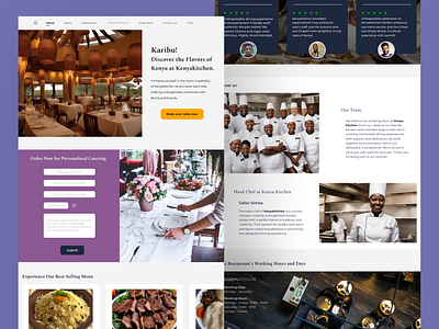 Casual Kenya restaurant website casual resturant kenya resturant ui design