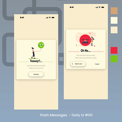 Flash Messages- Daily UI #011 app dailyui design ui