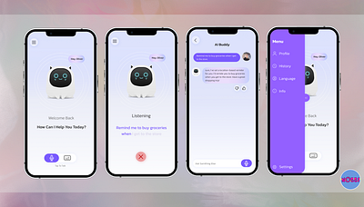 AI Personal Assistant App 3d ui