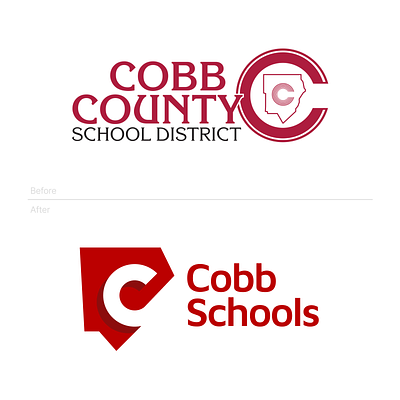 Cobb County School District Logo branding clean county logo school typography vector