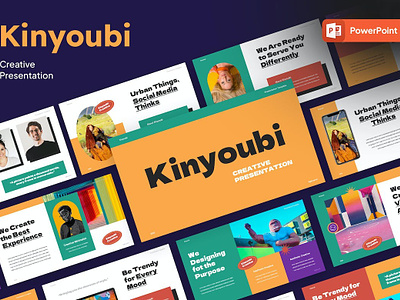 Kinyoubi - Creative Sticker Powerpoint Template abstract annual business clean corporate download google slides keynote pitch pitch deck powerpoint powerpoint template pptx presentation presentation template professional slides template ui web
