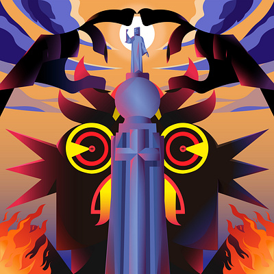 The Monster design graphic design illustration vector