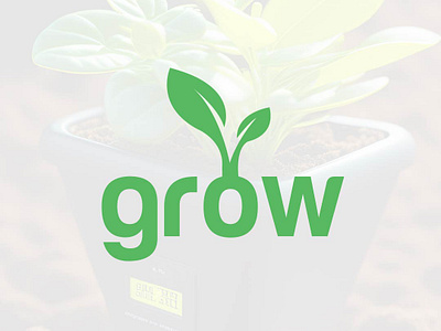 Grow logo design branding design graphic design green grow grow logo design leaf logo logos logotype natural simple simple logo templates vector