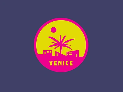 Venice Beach Badge adobe badge beach beer branding california cuisine design food graphic design illustrator lockup logo logotype packaging travel typography venice whiskey wine