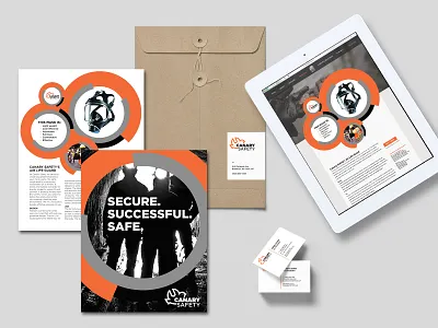 Canary Safety Branding branding canaries design graphic graphic design illustration illustrator logo logo design mining orange print print design product ui web web design
