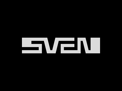 Sven e flat geometric logo logotype mark modern n s s v e n solid symbol type typography v vector