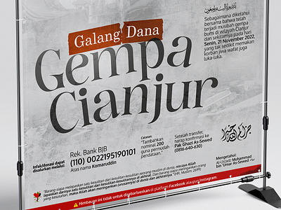 2022 - ISLAMIC POSTER CIANJUR EARTHQUAKE DONATION charity design flyer graphic design indonesian islamic poster