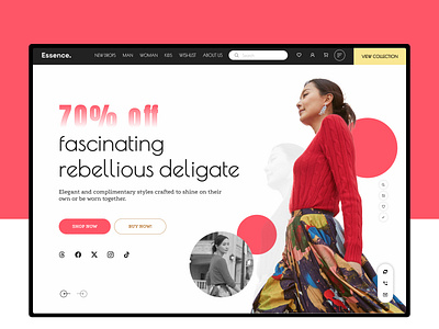 Fashion Company Website concept design fashion figma flat ui website