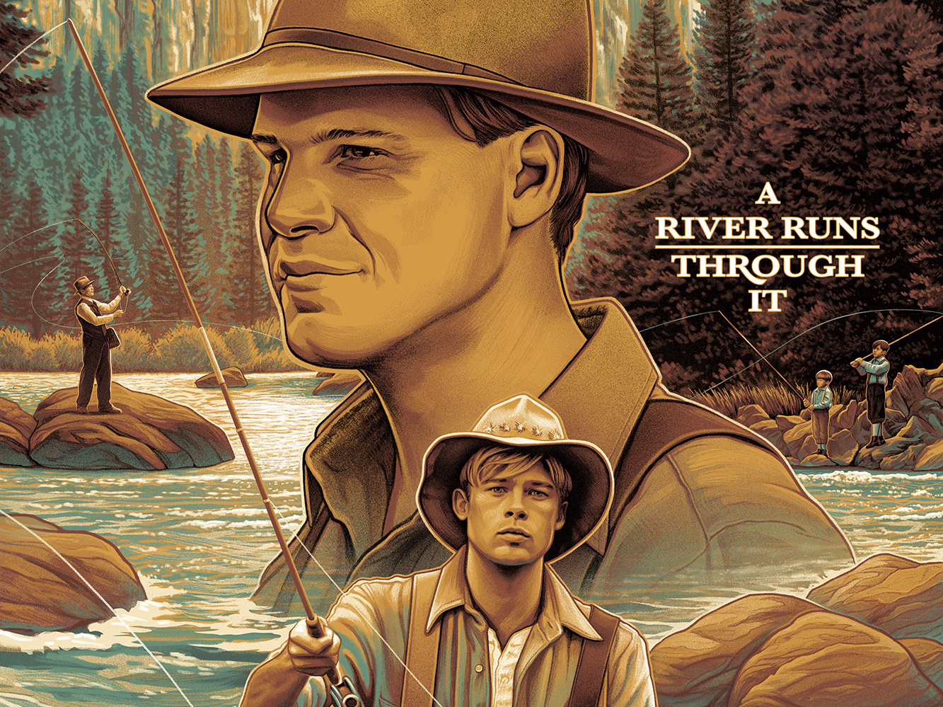 A River Runs Through It Illustrated Movie Poster By Ca Martin On Dribbble 5121