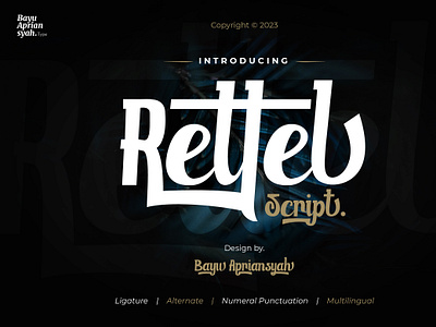 Rettel font font design rettel script font typeface typography