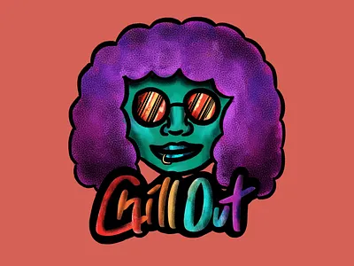 Chill Out digital painting graphic design illustration procreate