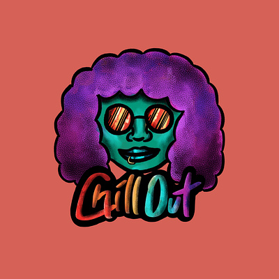 Chill Out digital painting graphic design illustration procreate