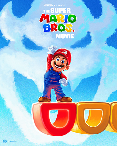 SUPER MARIO - Illustrated Movie Poster fanart illustration movie poster poster video game poster