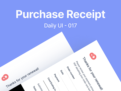 Submission for Daily UI challenge (017) Purchase Receipt clarance daily ui day17 purchase receipt ui