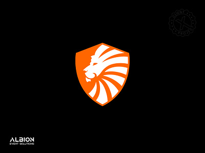 Albion Event Solutions | Event Logo | Lion Logo | V2 brand identity branding corporate logo design event gaming graphic design lion logo logotype minimal modern shield typography wordmark