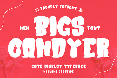 Bigs Candyer Cute Display Font branding font fonts graphic design logo nostalgic