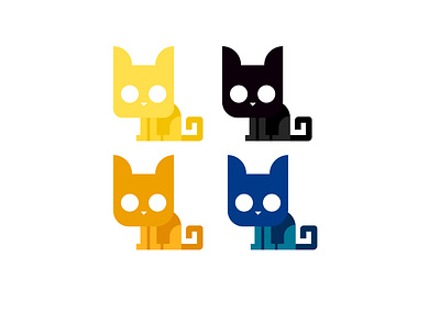 cat art cat color cute design graphic design illustration minimal