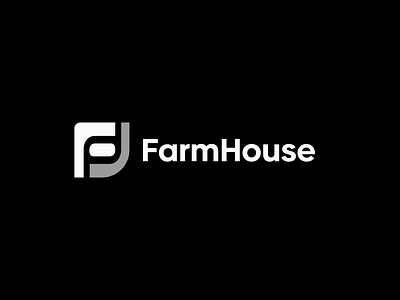 Farmhouse Logo branding farm logo farmhouse logo fj lettering logo design logo mark minimal logo