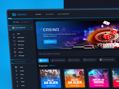 Casino Dashboard Design casino casino dashboard casino design casino live dashboard crypto dashboard