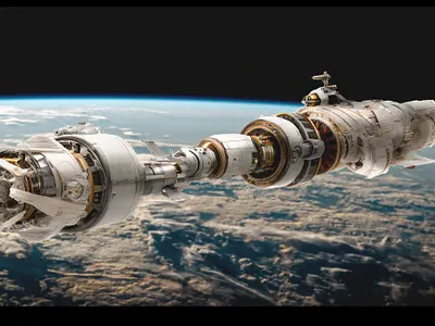 Spaceship concept art for Game 3d branding concept art concept design design film futurism game gamedev illustration sci fi