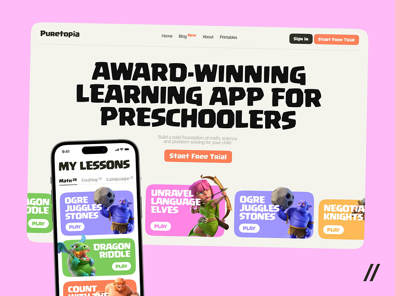 Educational App (Desktop, iOS, Android)