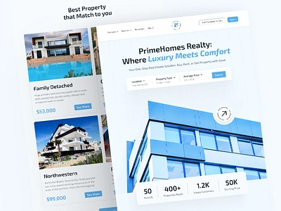 PrimeHomes - Real Estate Landing Page 3d ai powered app branding bundlebranding design figma furniture app design graphic design luxury furniture mobile app minimal ui design motion graphics real estate agency real estate branding real estate business real estate landing page realestatelogo ui uiux ux