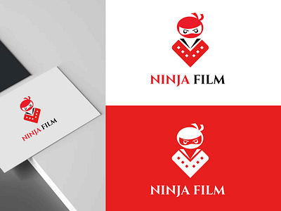 Ninja Film logo design app apps logo branding design film gradient logo graphic design illustration logo logo design logo maker movie ninja logo ui video