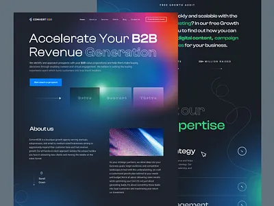 B2B Agency Website - landing page Design agency website b2b business b2b design b2b website branding creative agency design digital agency home page landing landing page landingpage marketing website modern website ui ux web design website