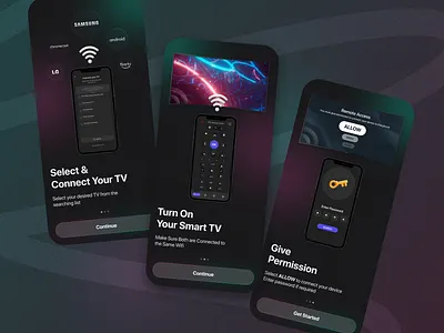 Onboarding for Universal TV Remote App appdesign appintro appui digital digitalapp intro ios mobileapps onboarding onboardingui productdesign technology tvremote tvremoteapp universalremote