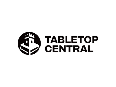 Tabletop central brand branding castle design elegant game graphic design illustration logo logo design logotype mark minimalism minimalistic modern sign table tower