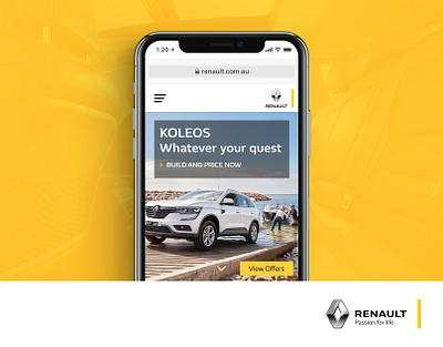 Renault Australia mobile responsive ui